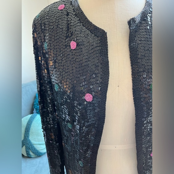 Scala sequin polka dot multi jacket - Picture 2 of 5